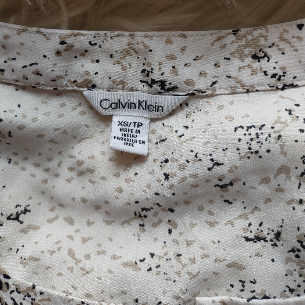 Calvin Klein animal print blouse XS